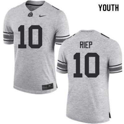 Youth Ohio State Buckeyes #10 Amir Riep Gray Nike NCAA College Football Jersey Latest BLW4144DT